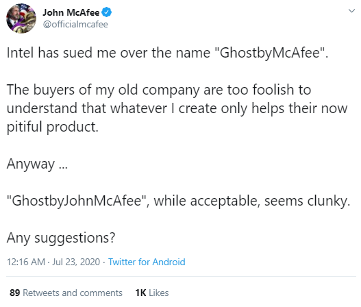 John McAfee'nin Ghost Kripto Projesine Dava Açıldı 2