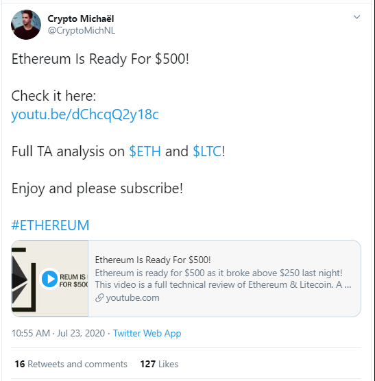 Ünlü Analist Ethereum'un 300$'ı Kırdıktan Sonra 470$'a Yükseleceğine İnanıyor 2