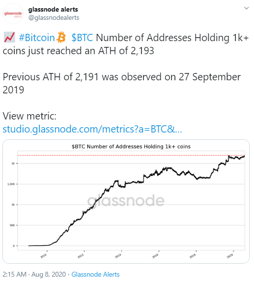 +1000 BTC'li Cüzdan Miktarı Tüm Zamanların En Yüksek Seviyesinde 2
