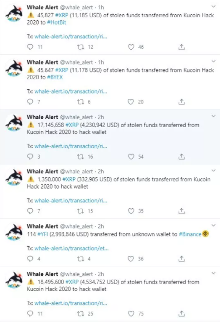 Hackerlar, KuCoin'den 37.354.925 XRP Taşıdı 2