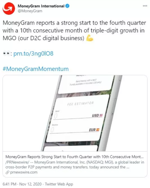 MoneyGram, Önemli Bir Dönüm Noktası Duyurdu 2 MoneyGram, Önemli Bir Dönüm Noktası Duyurdu 2