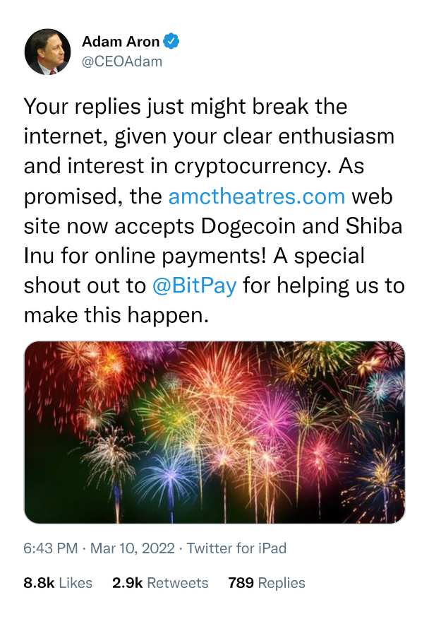 Dünyanın En Büyük Sinema Zinciri AMC, Shiba Inu ve Dogecoin Kabulüne Başladı 2
